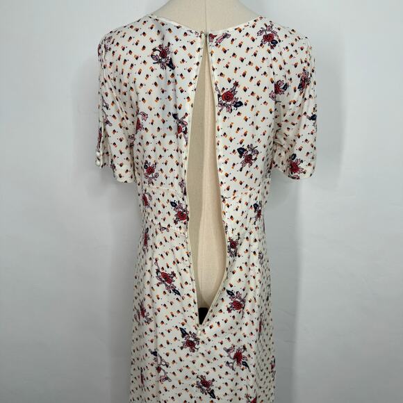 NWT Modcloth The Keyhole Story Dress Cream Floral Preppy Business Twee Size 8 - Picture 8 of 12